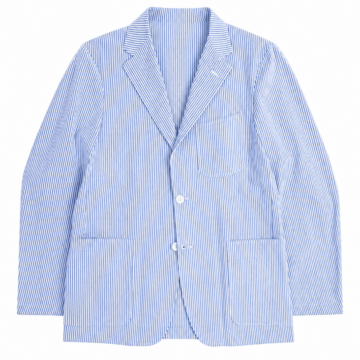 Blue and White Pinstripe Blazer