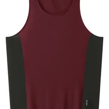 Burgundy Color Block Scoop Neck Tank Top